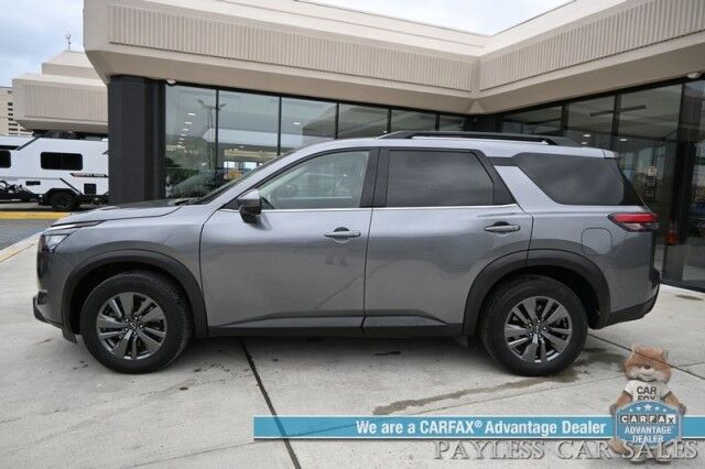 2024 Nissan Pathfinder SV / AWD / Auto Start / Heated Premium Cloth Seats / Adaptive Cruise Control / Lane Departure & Blind Spot Alert / Apple CarPlay & Android Auto / Back Up Camera / 3rd Row / Seats 8 / 1-Owner Anchorage AK