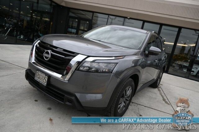 2024 Nissan Pathfinder SV / AWD / Auto Start / Heated Premium Cloth Seats / Adaptive Cruise Control / Lane Departure & Blind Spot Alert / Apple CarPlay & Android Auto / Back Up Camera / 3rd Row / Seats 8 / 1-Owner Anchorage AK