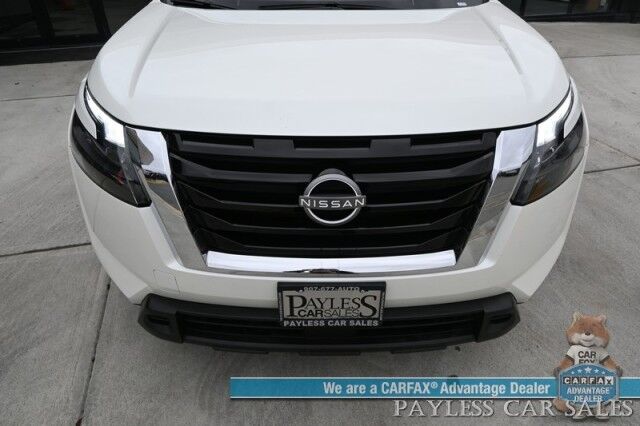 2024 Nissan Pathfinder SV / AWD / Auto Start / Power & Heated Cloth Seats / Adaptive Cruise Control / Lane Departure & Blind Spot / Apple CarPlay & Android Auto / Back Up Camera / 3rd Row / Seats 8 / Cruise Control / 27 MPG / 1-Owner Anchorage AK