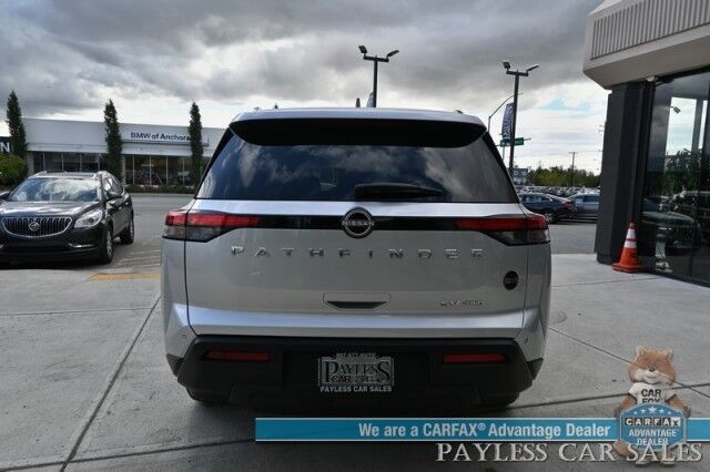 2024 Nissan Pathfinder SV / AWD / Auto Start / Power & Heated Cloth Seats / Adaptive Cruise Control / Lane Departure & Blind Spot / Apple CarPlay & Android Auto / Back Up Camera / 3rd Row / Seats 8 / Cruise Control / 27 MPG / 1-Owner Anchorage AK
