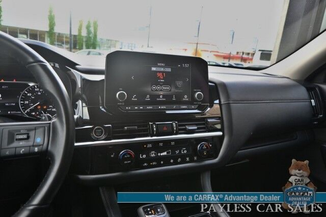 2024 Nissan Pathfinder SV / AWD / Auto Start / Power & Heated Cloth Seats / Adaptive Cruise Control / Lane Departure & Blind Spot / Apple CarPlay & Android Auto / Back Up Camera / 3rd Row / Seats 8 / Keyless Entry & Start / 27 MPG / 1-Owner Anchorage AK