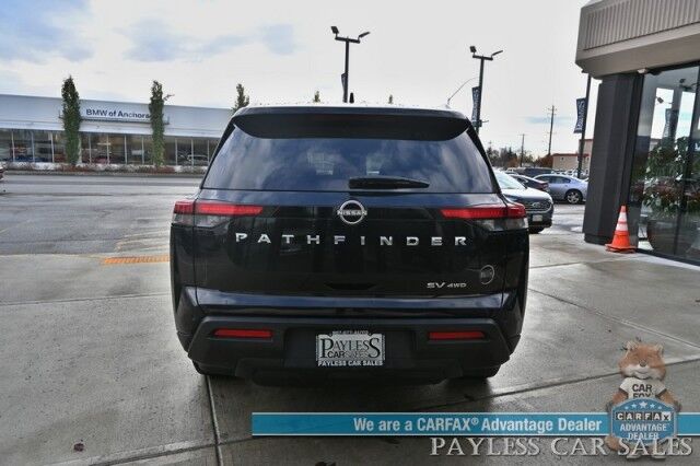 2024 Nissan Pathfinder SV / AWD / Auto Start / Power & Heated Cloth Seats / Adaptive Cruise Control / Lane Departure & Blind Spot / Apple CarPlay & Android Auto / Back Up Camera / 3rd Row / Seats 8 / Keyless Entry & Start / 27 MPG / 1-Owner Anchorage AK