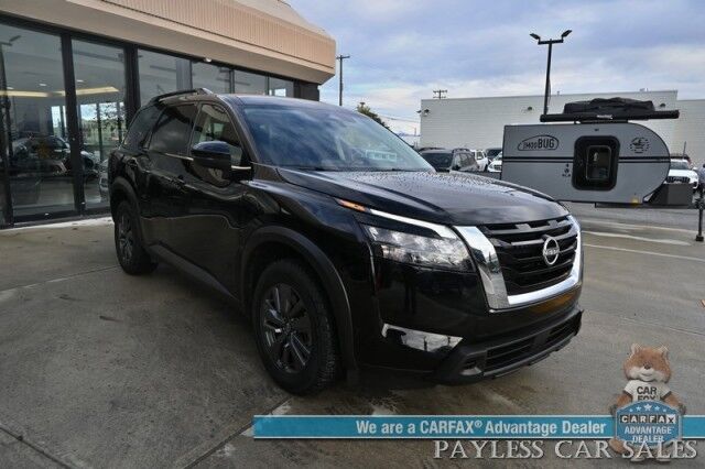 2024 Nissan Pathfinder SV / AWD / Auto Start / Power & Heated Cloth Seats / Adaptive Cruise Control / Lane Departure & Blind Spot / Apple CarPlay & Android Auto / Back Up Camera / 3rd Row / Seats 8 / Keyless Entry & Start / 27 MPG / 1-Owner Anchorage AK