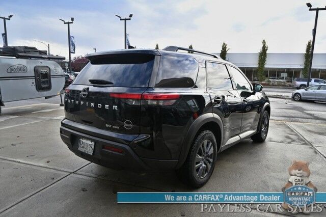 2024 Nissan Pathfinder SV / AWD / Auto Start / Power & Heated Cloth Seats / Adaptive Cruise Control / Lane Departure & Blind Spot / Apple CarPlay & Android Auto / Back Up Camera / 3rd Row / Seats 8 / Keyless Entry & Start / 27 MPG / 1-Owner Anchorage AK