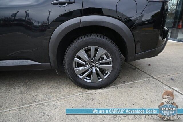 2024 Nissan Pathfinder SV / AWD / Auto Start / Power & Heated Cloth Seats / Adaptive Cruise Control / Lane Departure & Blind Spot / Apple CarPlay & Android Auto / Back Up Camera / 3rd Row / Seats 8 / Keyless Entry & Start / 27 MPG / 1-Owner Anchorage AK