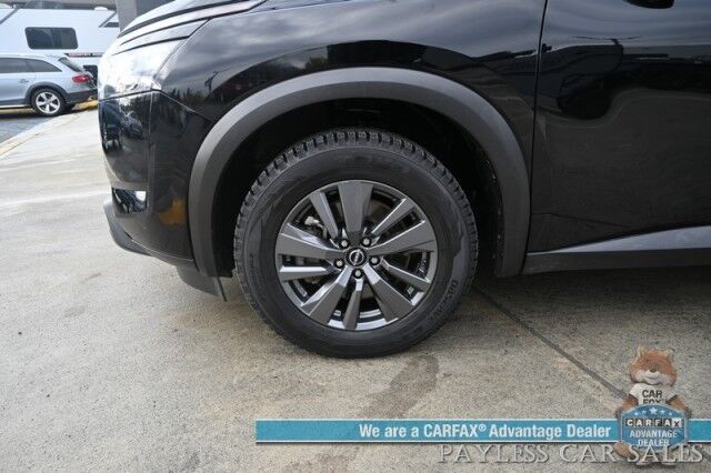 2024 Nissan Pathfinder SV / AWD / Auto Start / Power & Heated Cloth Seats / Adaptive Cruise Control / Lane Departure & Blind Spot / Apple CarPlay & Android Auto / Back Up Camera / 3rd Row / Seats 8 / Keyless Entry & Start / 27 MPG / 1-Owner Anchorage AK