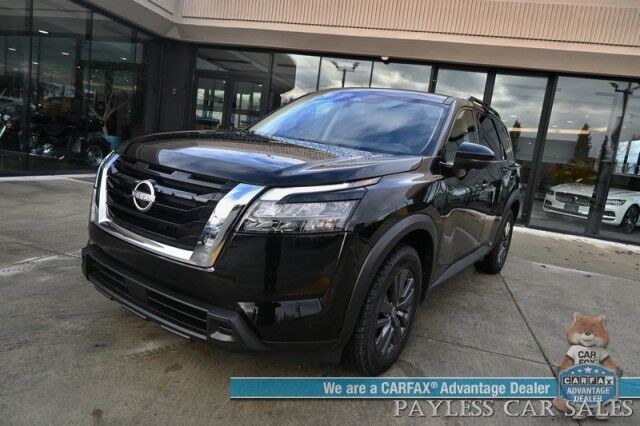 2024 Nissan Pathfinder SV / AWD / Auto Start / Power & Heated Cloth Seats / Adaptive Cruise Control / Lane Departure & Blind Spot / Apple CarPlay & Android Auto / Back Up Camera / 3rd Row / Seats 8 / Keyless Entry & Start / 27 MPG / 1-Owner Anchorage AK