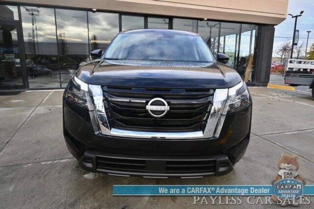 2024 Nissan Pathfinder SV / AWD / Auto Start / Power & Heated Cloth Seats / Adaptive Cruise Control / Lane Departure & Blind Spot / Apple CarPlay & Android Auto / Back Up Camera / 3rd Row / Seats 8 / Keyless Entry & Start / 27 MPG / 1-Owner Anchorage AK