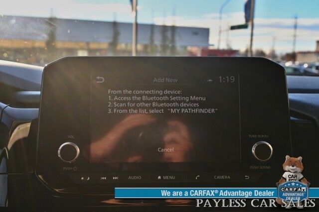 2024 Nissan Pathfinder SV / AWD / Auto Start / Power & Heated Cloth Seats / Adaptive Cruise Control / Lane Departure & Blind Spot / Apple CarPlay & Android Auto / Back Up Camera / 3rd Row / Seats 8 / Keyless Entry & Start / 27 MPG / 1-Owner Wasilla AK