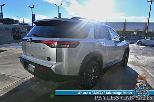 2024 Nissan Pathfinder SV / AWD / Auto Start / Power & Heated Cloth Seats / Adaptive Cruise Control / Lane Departure & Blind Spot / Apple CarPlay & Android Auto / Back Up Camera / 3rd Row / Seats 8 / Keyless Entry & Start / 27 MPG / 1-Owner Anchorage AK