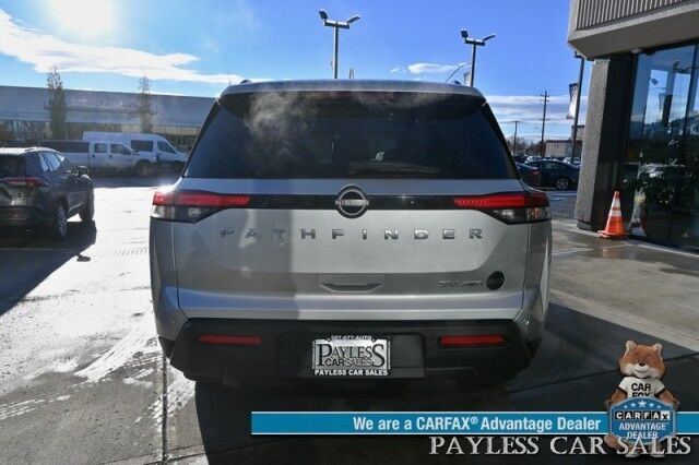 2024 Nissan Pathfinder SV / AWD / Auto Start / Power & Heated Cloth Seats / Adaptive Cruise Control / Lane Departure & Blind Spot / Apple CarPlay & Android Auto / Back Up Camera / 3rd Row / Seats 8 / Keyless Entry & Start / 27 MPG / 1-Owner Anchorage AK