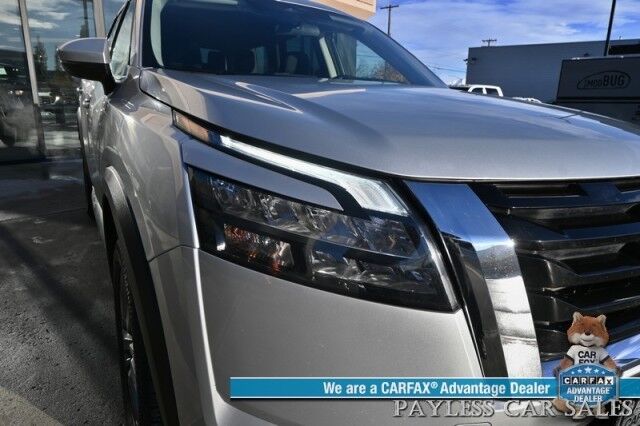 2024 Nissan Pathfinder SV / AWD / Auto Start / Power & Heated Cloth Seats / Adaptive Cruise Control / Lane Departure & Blind Spot / Apple CarPlay & Android Auto / Back Up Camera / 3rd Row / Seats 8 / Keyless Entry & Start / 27 MPG / 1-Owner Anchorage AK