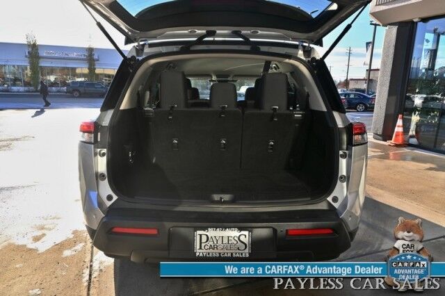 2024 Nissan Pathfinder SV / AWD / Auto Start / Power & Heated Cloth Seats / Adaptive Cruise Control / Lane Departure & Blind Spot / Apple CarPlay & Android Auto / Back Up Camera / 3rd Row / Seats 8 / Keyless Entry & Start / 27 MPG / 1-Owner Wasilla AK