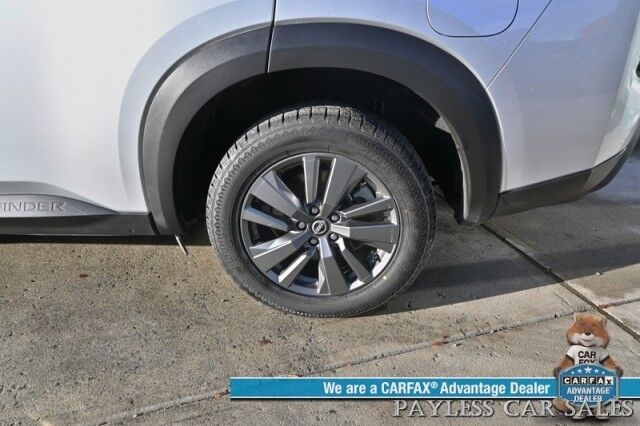 2024 Nissan Pathfinder SV / AWD / Auto Start / Power & Heated Cloth Seats / Adaptive Cruise Control / Lane Departure & Blind Spot / Apple CarPlay & Android Auto / Back Up Camera / 3rd Row / Seats 8 / Keyless Entry & Start / 27 MPG / 1-Owner Anchorage AK