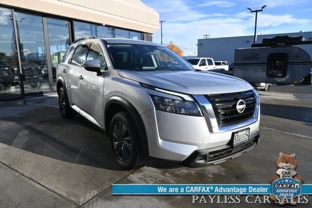 2024 Nissan Pathfinder SV / AWD / Auto Start / Power & Heated Cloth Seats / Adaptive Cruise Control / Lane Departure & Blind Spot / Apple CarPlay & Android Auto / Back Up Camera / 3rd Row / Seats 8 / Keyless Entry & Start / 27 MPG / 1-Owner Wasilla AK