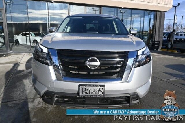 2024 Nissan Pathfinder SV / AWD / Auto Start / Power & Heated Cloth Seats / Adaptive Cruise Control / Lane Departure & Blind Spot / Apple CarPlay & Android Auto / Back Up Camera / 3rd Row / Seats 8 / Keyless Entry & Start / 27 MPG / 1-Owner Anchorage AK