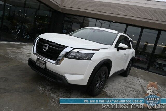 2024 Nissan Pathfinder SV / AWD / Auto Start / Power & Heated Cloth Seats / Adaptive Cruise Control / Lane Departure & Blind Spot / Apple CarPlay & Android Auto / Back Up Camera / 3rd Row / Seats 8 / Keyless Entry & Start / 27 MPG / 1-Owner Wasilla AK