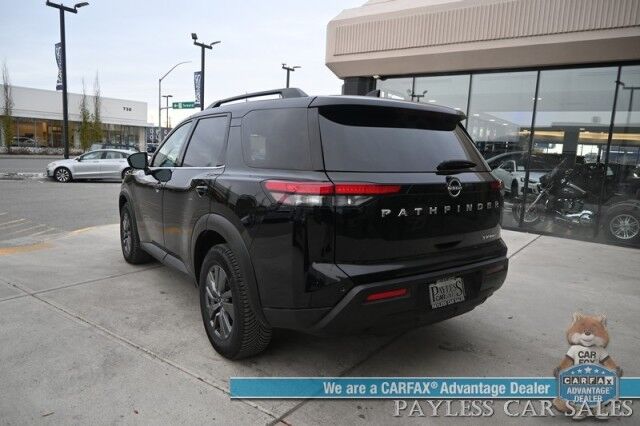 2024 Nissan Pathfinder SV / AWD / Auto Start / Power & Heated Cloth Seats / Adaptive Cruise Control / Lane Departure & Blind Spot / Apple CarPlay & Android Auto / Back Up Camera / 3rd Row / Seats 8 / Keyless Entry & Start / 27 MPG / 1-Owner Anchorage AK 2024 Nissan Pathfinder SV / AWD / Auto Start / Power & Heated Cloth Seats / Adaptive Cruise Control / Lane Departure & Blind Spot / Apple CarPlay & Android Auto / Back Up Camera / 3rd Row / Seats 8 / Keyless Entry & Start / 27 MPG / 1-Owner Anchorage AK