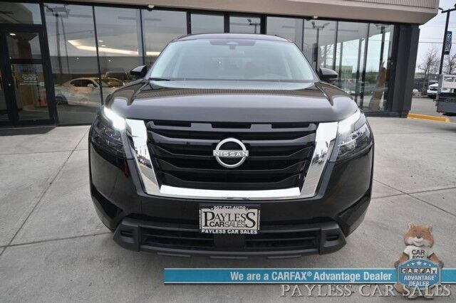 2024 Nissan Pathfinder SV / AWD / Auto Start / Power & Heated Cloth Seats / Adaptive Cruise Control / Lane Departure & Blind Spot / Apple CarPlay & Android Auto / Back Up Camera / 3rd Row / Seats 8 / Keyless Entry & Start / 27 MPG / 1-Owner Anchorage AK 2024 Nissan Pathfinder SV / AWD / Auto Start / Power & Heated Cloth Seats / Adaptive Cruise Control / Lane Departure & Blind Spot / Apple CarPlay & Android Auto / Back Up Camera / 3rd Row / Seats 8 / Keyless Entry & Start / 27 MPG / 1-Owner Anchorage AK