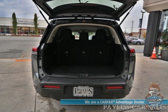 2024 Nissan Pathfinder SV / AWD / Auto Start / Power & Heated Cloth Seats / Adaptive Cruise Control / Lane Departure & Blind Spot / Apple CarPlay & Android Auto / Back Up Camera / 3rd Row / Seats 8 / Keyless Entry & Start / 27 MPG / 1-Owner Anchorage AK 2024 Nissan Pathfinder SV / AWD / Auto Start / Power & Heated Cloth Seats / Adaptive Cruise Control / Lane Departure & Blind Spot / Apple CarPlay & Android Auto / Back Up Camera / 3rd Row / Seats 8 / Keyless Entry & Start / 27 MPG / 1-Owner Anchorage AK