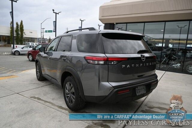 2024 Nissan Pathfinder SV / AWD / Auto Start / Power & Heated Cloth Seats / Adaptive Cruise Control / Lane Departure & Blind Spot / Apple CarPlay & Android Auto / Back Up Camera / 3rd Row / Seats 8 / Keyless Entry & Start / 27 MPG / 1-Owner Anchorage AK 2024 Nissan Pathfinder SV / AWD / Auto Start / Power & Heated Cloth Seats / Adaptive Cruise Control / Lane Departure & Blind Spot / Apple CarPlay & Android Auto / Back Up Camera / 3rd Row / Seats 8 / Keyless Entry & Start / 27 MPG / 1-Owner Anchorage AK
