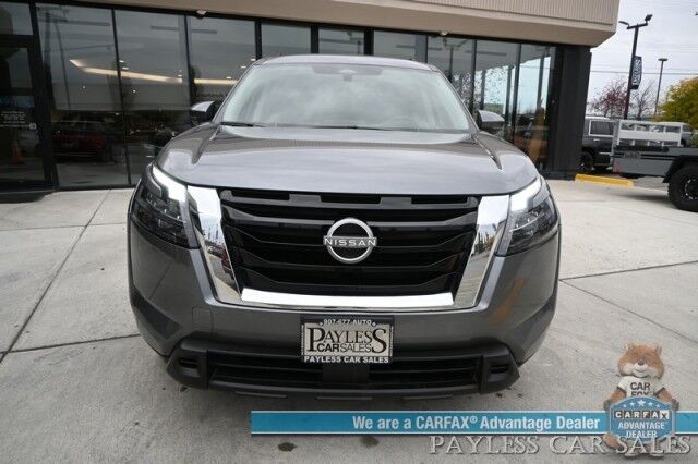 2024 Nissan Pathfinder SV / AWD / Auto Start / Power & Heated Cloth Seats / Adaptive Cruise Control / Lane Departure & Blind Spot / Apple CarPlay & Android Auto / Back Up Camera / 3rd Row / Seats 8 / Keyless Entry & Start / 27 MPG / 1-Owner Anchorage AK 2024 Nissan Pathfinder SV / AWD / Auto Start / Power & Heated Cloth Seats / Adaptive Cruise Control / Lane Departure & Blind Spot / Apple CarPlay & Android Auto / Back Up Camera / 3rd Row / Seats 8 / Keyless Entry & Start / 27 MPG / 1-Owner Anchorage AK