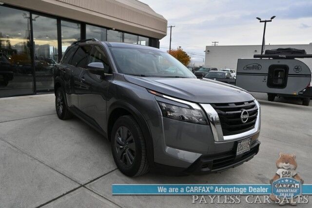 2024 Nissan Pathfinder SV / AWD / Auto Start / Power & Heated Cloth Seats / Adaptive Cruise / Lane Watch & Blind Spot Alert / Apple CarPlay & Android Auto / 3rd Row / Seats 8 / Keyless Entry & Start / Back Up Camera / 1-Owner Anchorage AK 2024 Nissan Pathfinder SV / AWD / Auto Start / Power & Heated Cloth Seats / Adaptive Cruise / Lane Watch & Blind Spot Alert / Apple CarPlay & Android Auto / 3rd Row / Seats 8 / Keyless Entry & Start / Back Up Camera / 1-Owner Anchorage AK