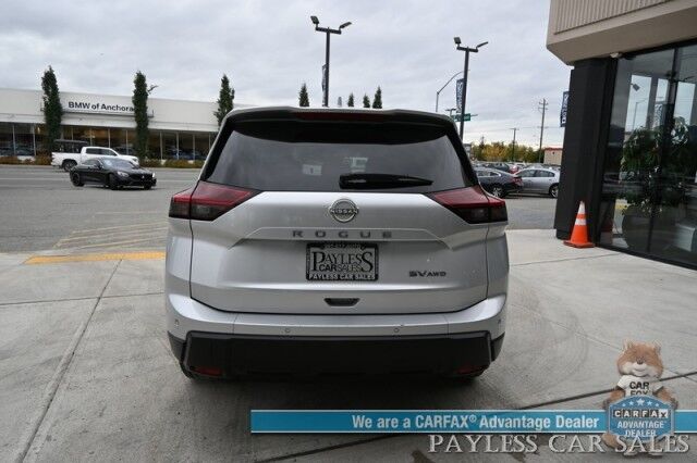 2024 Nissan Rogue SV / AWD / AutoStart / ProPilot Assist / Power Driver's Seat / Power Locks, Windows & Mirrors / Lane Departure & Blind Spot Alert / Apple CarPlay & Android Auto / Keyless Entry & Start / 35 MPG / 1-Owner Anchorage AK