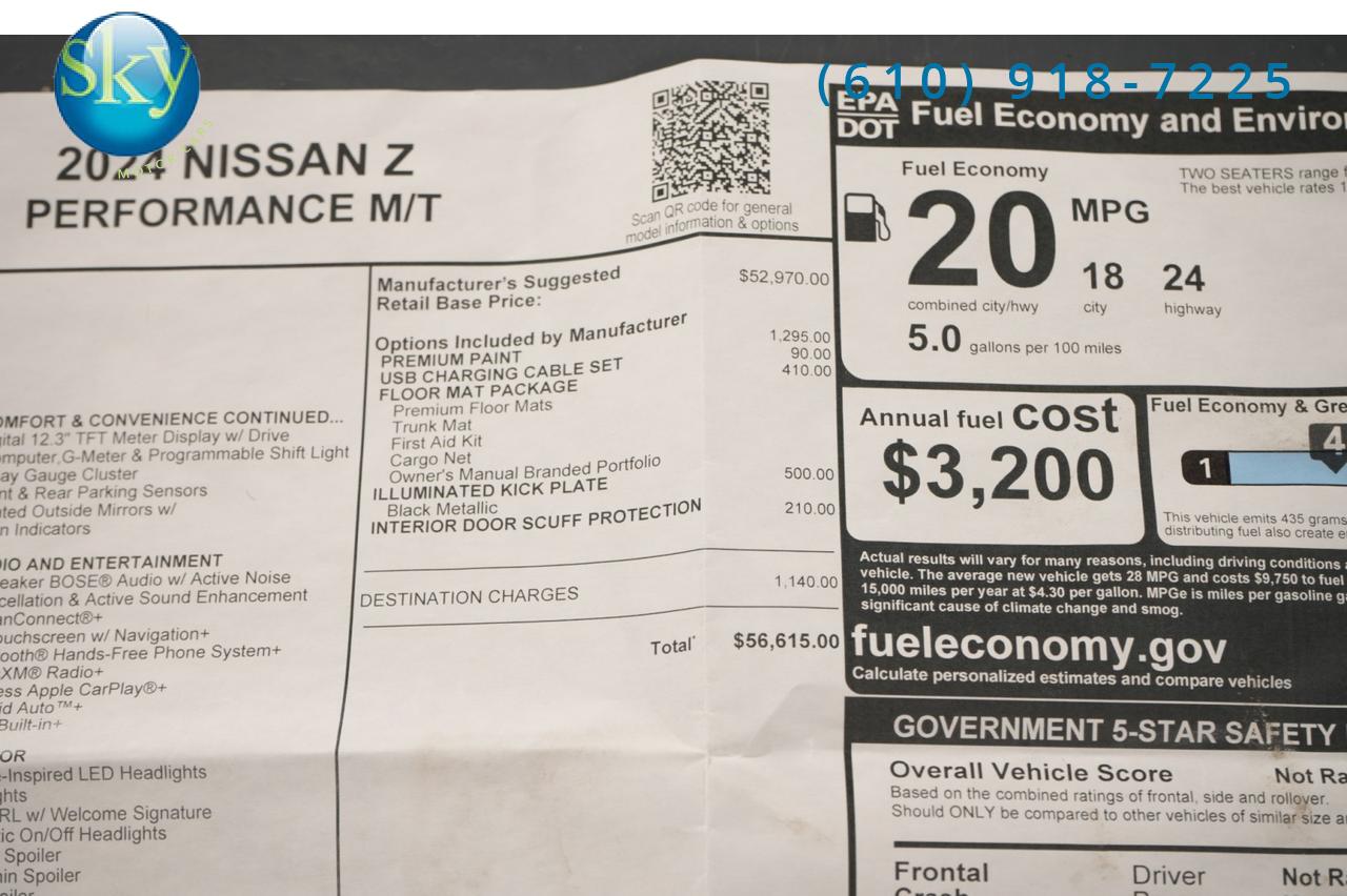 2024 Nissan Z Coupe Performance 6-SPEED MANUAL West Chester PA