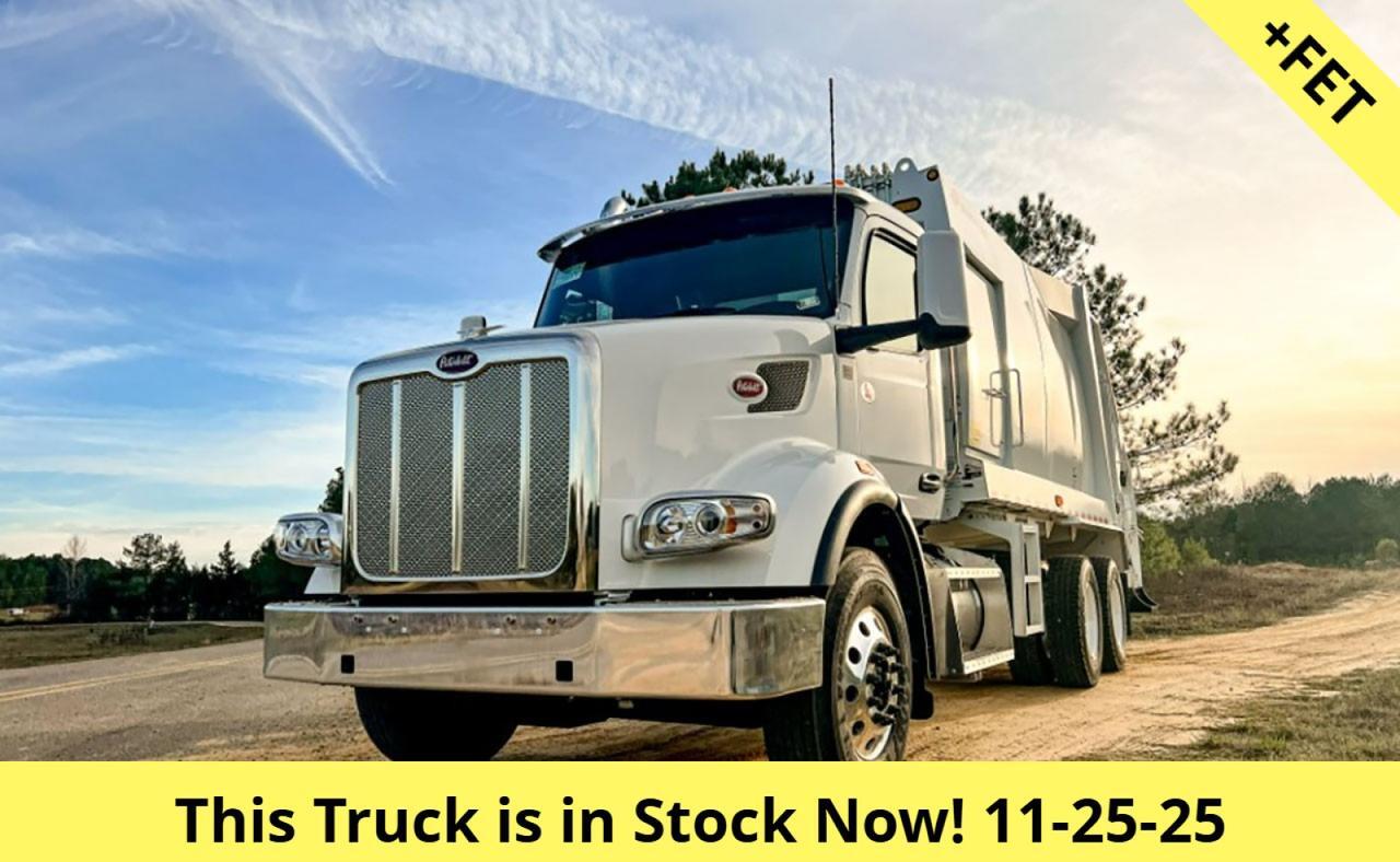 2024 Peterbilt 548 25 Yard Pac Tech Rear Loader Garbage Truck
