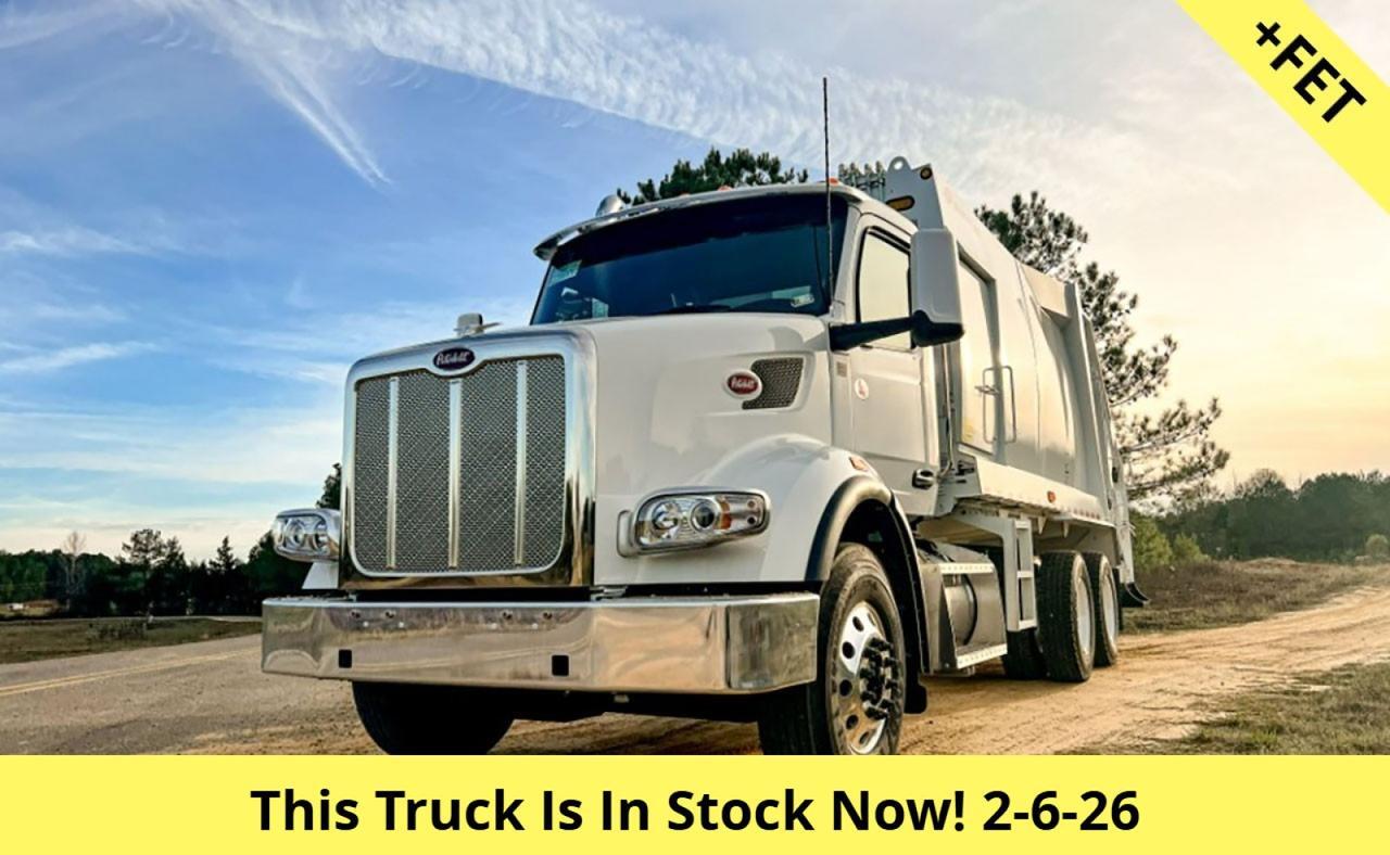 2024 Peterbilt 548 25 Yard Pac Tech Rear Loader Garbage Truck