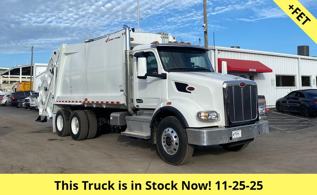 2024 Peterbilt 567 25 Yard Pac Mac RLX25 Rear Loader Garbage Truck