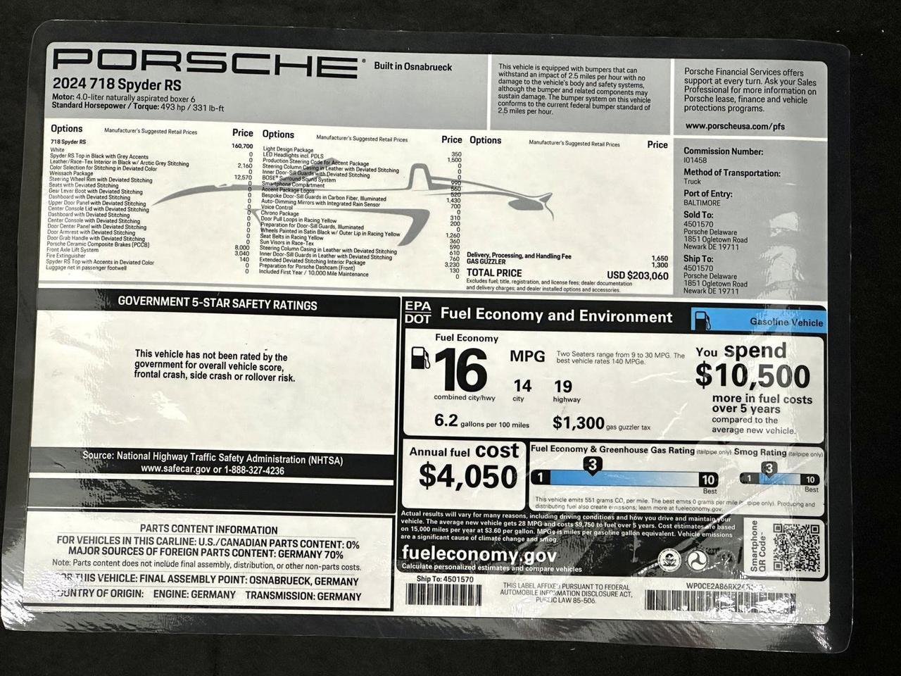 2024 Porsche 718 RS Newark DE