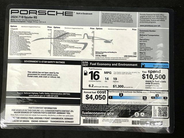 2024 Porsche 718 RS Newark DE