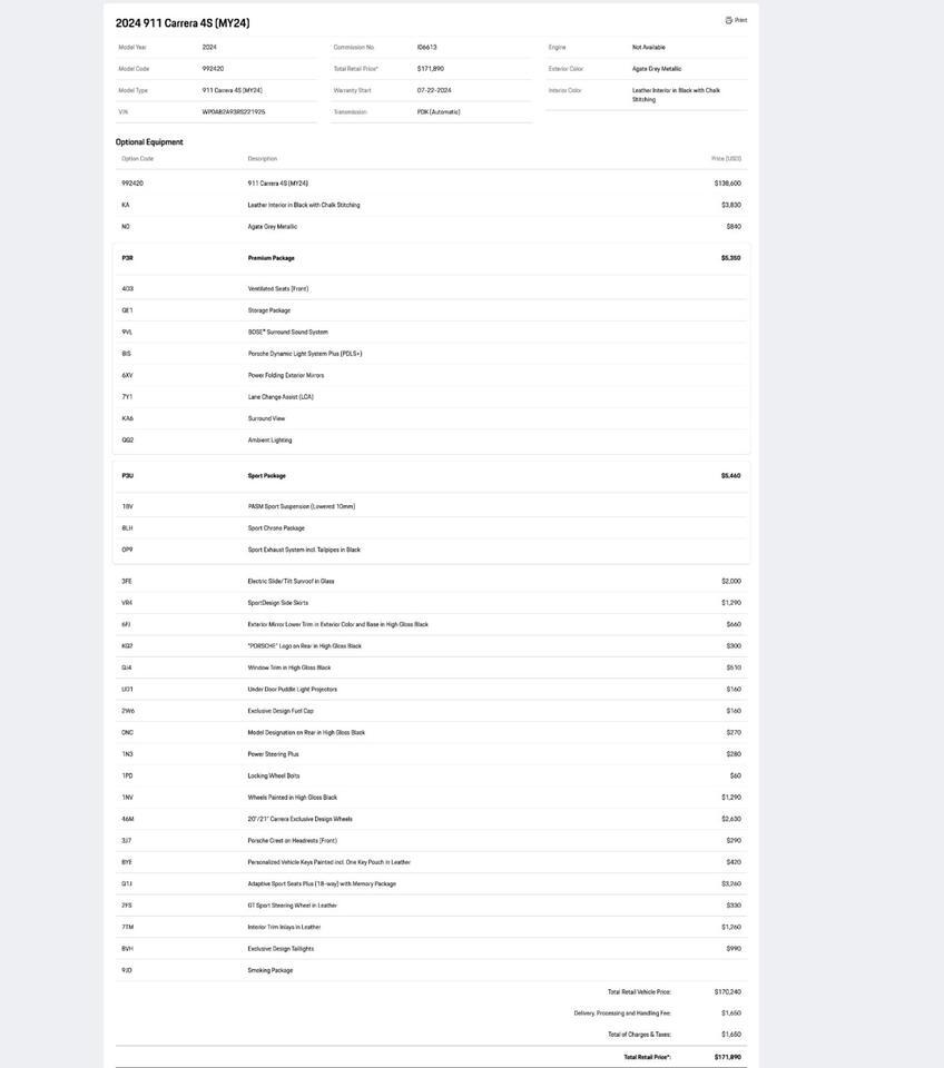 2024 Porsche 911 Carrera 4S Pompano Beach FL