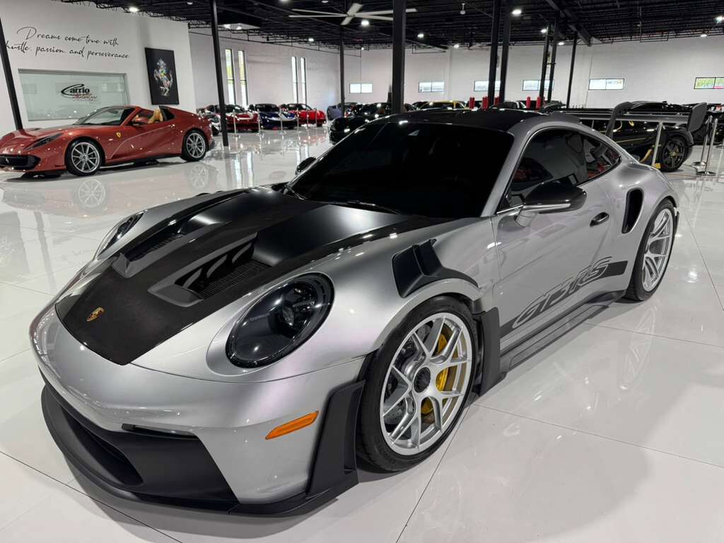 2024 Porsche 911 GT3 RS Weissach Package!! GT Silver paint, Racing Yellow calipers, front lifter, Bose audio & MORE!!