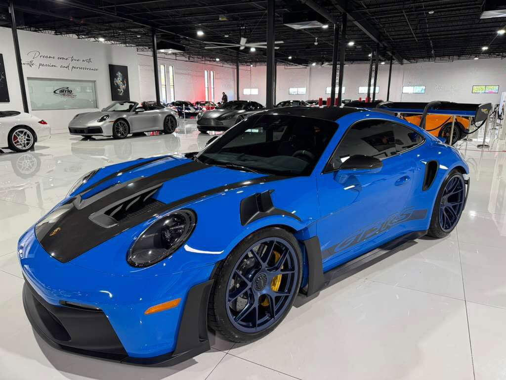 2024 Porsche 911 GT3 RS Weissach Shark Blue paint, carbon racing seats, magnesium wheels, PCCB, Bose audio AND MORE!!