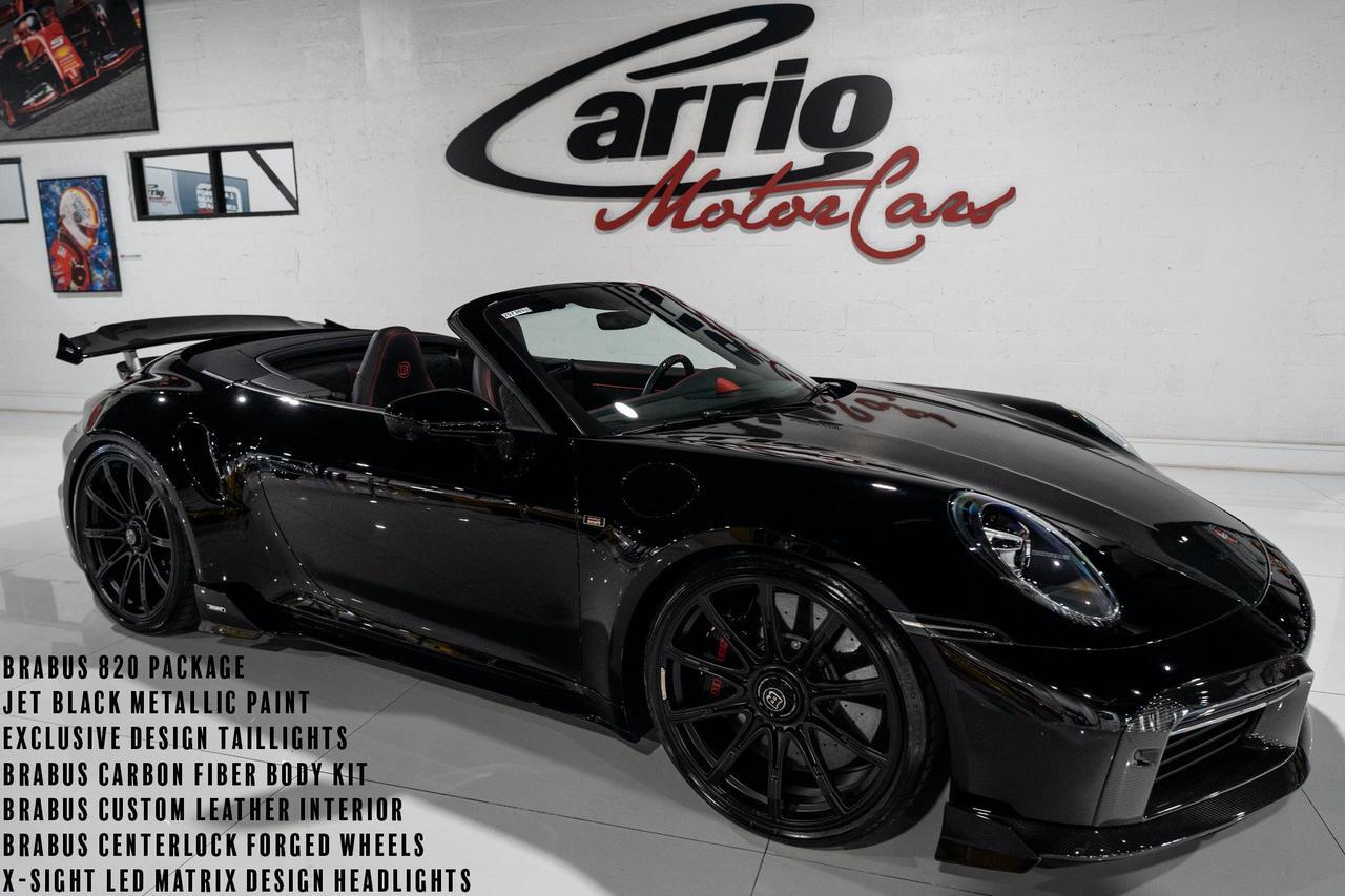 2024 Porsche 911 Turbo S Cabriolet BRABUS 820 PACKAGE! Jet Black Metallic paint, custom interior, body kit AND MORE!!
