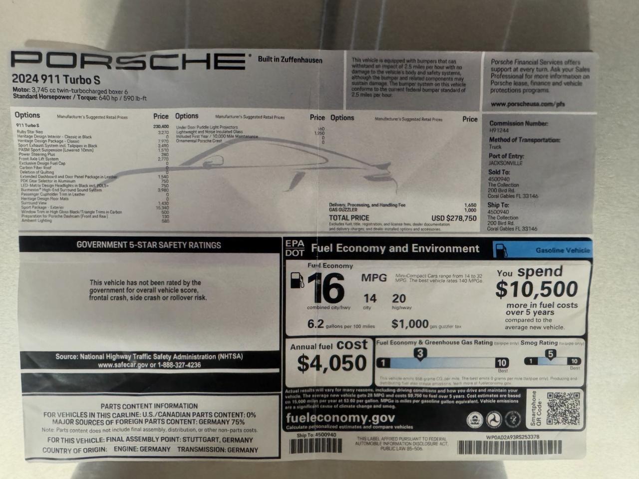 2024 Porsche 911 Turbo S