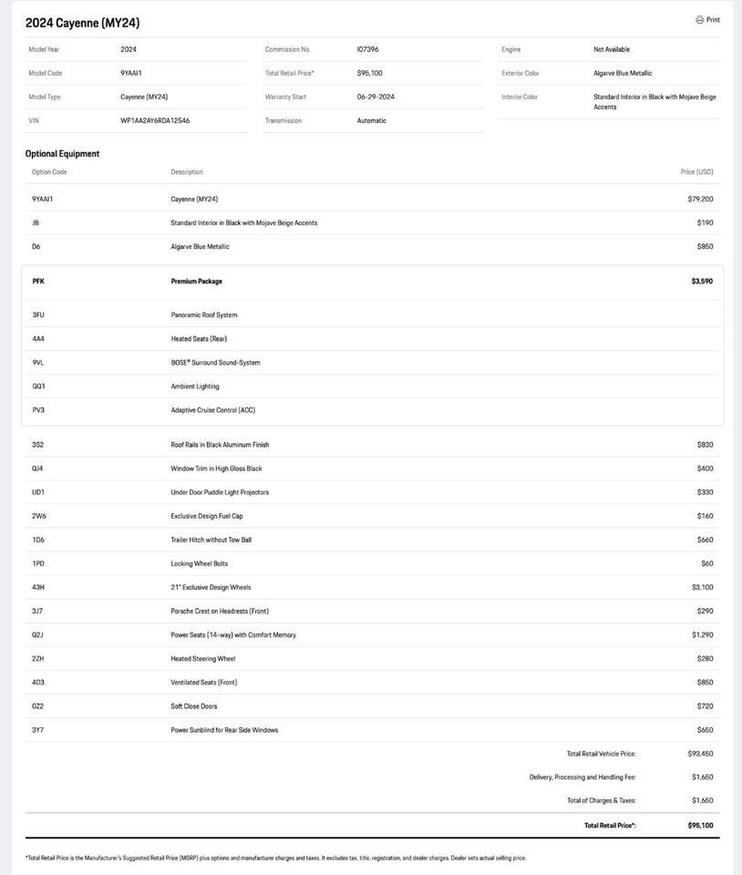 2024 Porsche Cayenne Pompano Beach FL