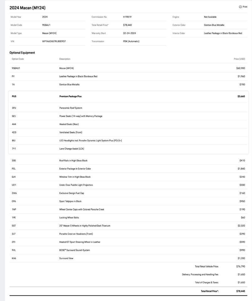 2024 Porsche Macan Pompano Beach FL