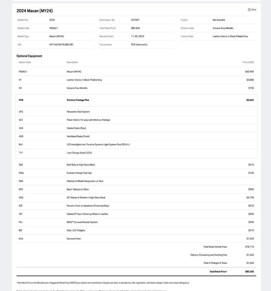 2024 Porsche Macan Pompano Beach FL