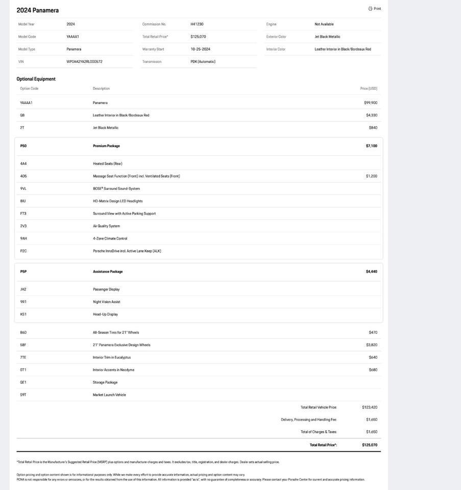 2024 Porsche Panamera Pompano Beach FL