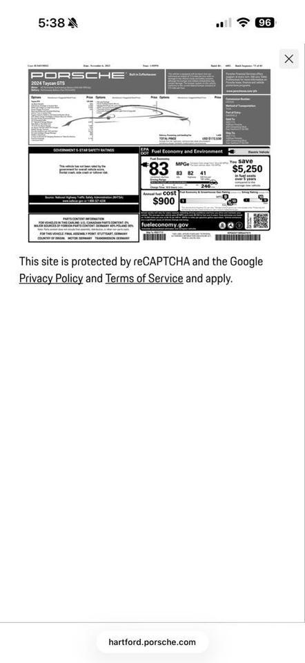 2024 Porsche Taycan GTS Orange MA