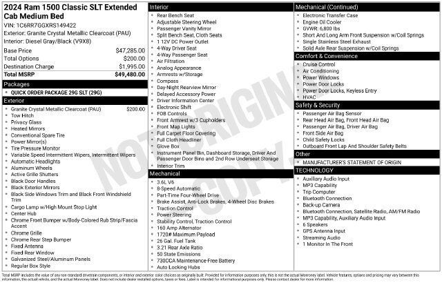 2024 Ram 1500 Classic SLT Raleigh NC