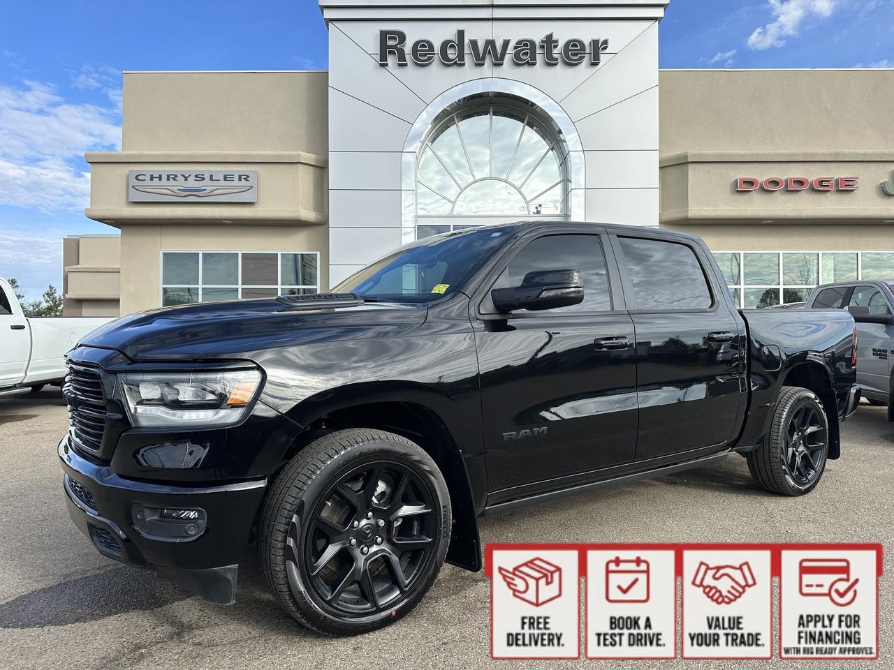 2024 Ram 1500 Sport Crew Cab 4x4 | Low KMs | V8 HEMI | 12IN Touchscreen | Leather Heated Cooled Seats | NAV