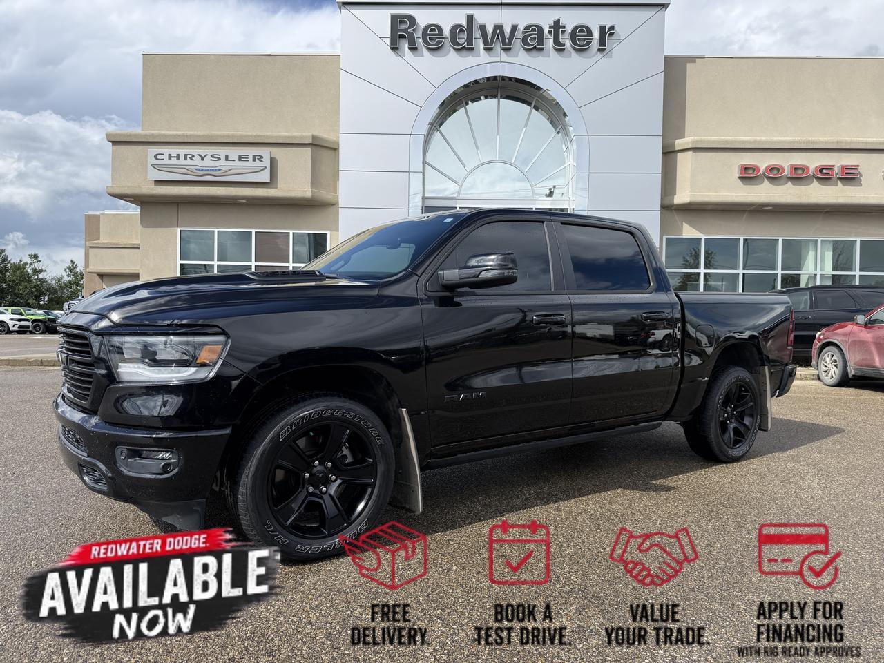 2024 Ram 1500 Sport Crew Cab 4x4 | Low KMs | V8 HEMI | 12IN Touchscreen | Leather Heated Cooled Seats | NAV