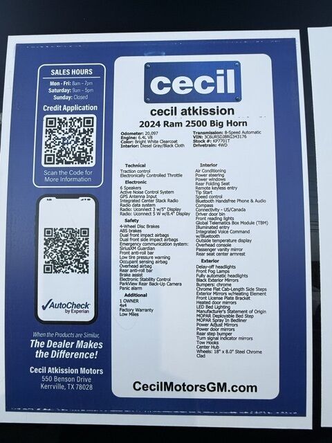 2024 Ram 2500 Big Horn Kerrville TX
