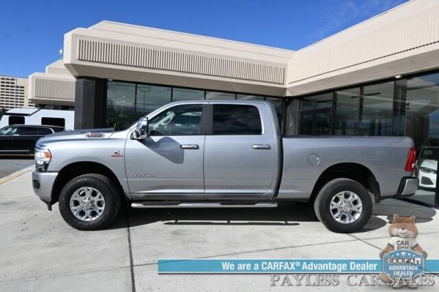 2024 Ram 2500 Laramie / 4X4 / Crew Cab / Turbo Diesel / Power Heated & Cooled Leather Seats / Heated Steering Wheel / NAV / Alpine Speakers / Blind Spot Alert / Seats 6 / Apple CarPlay & Android Auto / Back Up Camera / Tow Pkg / 1-Owner Anchorage AK