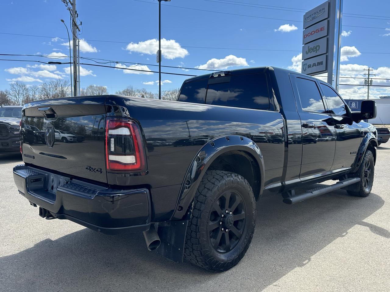 2024 Ram 3500 Laramie Mega Cab | Cummins HO Diesel |  Night Edition | 12IN Touchscreen | NAV | Harman Kardon Sound Redwater AB